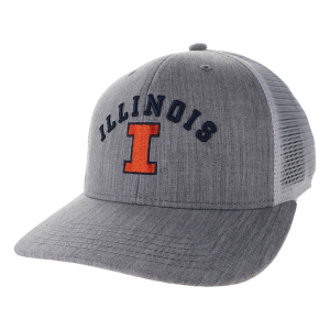 Illinois Fighting Illini Legacy Bridge Adjustable Hat One Size Grey Heather White