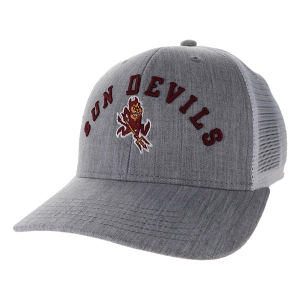 Arizona State Sun Devils Legacy Bridge Adjustable Hat One Size Grey Heather White