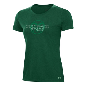 Colorado State Rams Under Armour Women's Reigning T-Shirt Large Forest