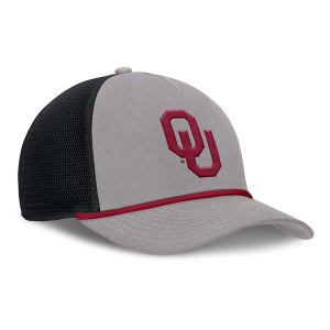 Oklahoma Sooners Nike Rise Mesh Flexfit Hat M/L Pewter