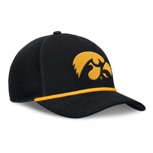 Iowa Hawkeyes Nike Rise Mesh Flexfit Hat M/L Black