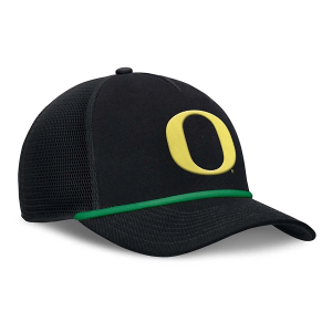 Oregon Ducks Nike Rise Mesh Flexfit Hat M/L Black