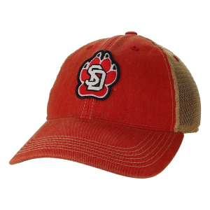 South Dakota Coyotes Legacy CP Patch Adjustable Hat One Size Red