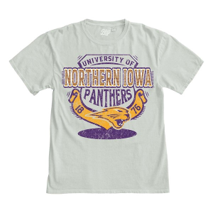 Northern Iowa Panthers Blue 84 Clever Way T-Shirt Large Cement