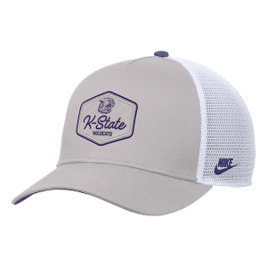 Kansas State Wildcats Nike Rise 5 Panel Flexfit Hat M/L Pewter
