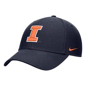 Illinois Fighting Illini Nike Club Ripstop Flexfit Hat M/L Navy