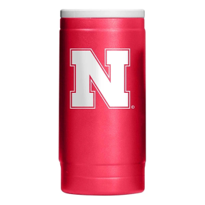 Logo Brands Nebraska Cornhuskers Flipside Powder Coat Slim Can Coolie
