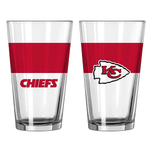 Logo Brands Kansas City Chiefs Colorblock Pint Glass