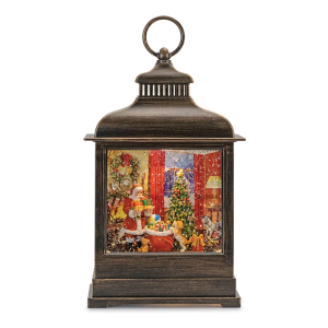Melrose International LED Santa and Tree Snow Globe