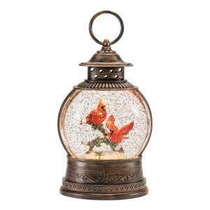 Melrose International 8in LED Cardinals Snow Globe