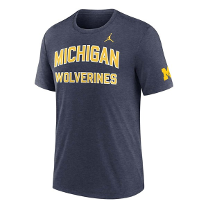 Michigan Wolverines Nike Throwback 2 Hit T-Shirt Medium Navy