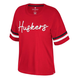 Nebraska Cornhuskers Colosseum Women's Realist T-Shirt Small Red