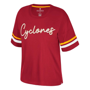 Iowa State Cyclones Colosseum Women's Realist T-Shirt Large Cardinal