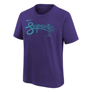 Kids' Arizona Diamondbacks City Connect Wordmark T-Shirt Medium Purple