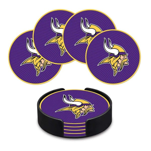 Rico Industries Minnesota Vikings PVC Coaster Set