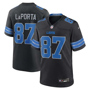 Detroit Lions Sam LaPorta #87 Nike Alternate Game Jersey Large Black