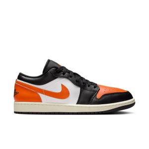 Men's Air Jordan 1 Low Sneakers 8.5 Regular Black/Starfish/White/Sail