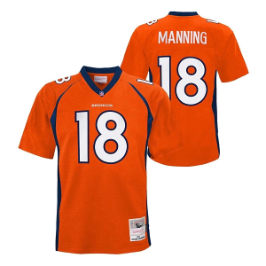 Denver Broncos Peyton Manning #18 Mitchell and Ness Legacy Kids' Jersey XLarge Orange