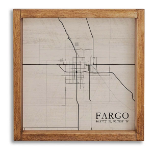 Rustic Marlin 24x24 City Map Grid Wall Art