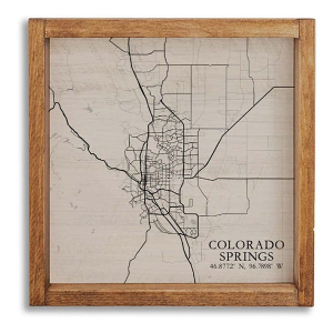 Rustic Marlin 24x24 City Map Grid Wall Art