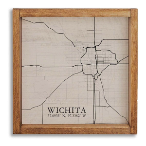 Rustic Marlin 24x24 City Map Grid Wall Art