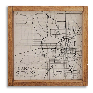 Rustic Marlin 24x24 City Map Grid Wall Art