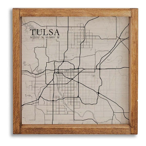 Rustic Marlin 24x24 City Map Grid Wall Art