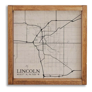 Rustic Marlin 24x24 City Map Grid Wall Art
