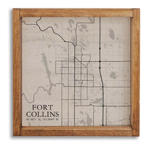 Rustic Marlin 24x24 City Map Grid Wall Art