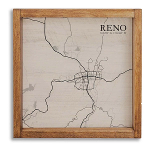 Rustic Marlin 24x24 City Map Grid Wall Art