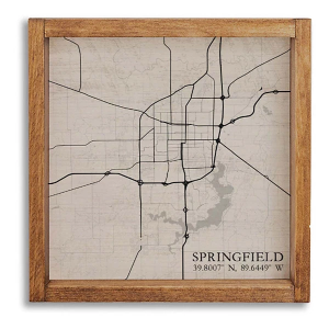Rustic Marlin 24x24 City Map Grid Wall Art