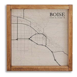 Rustic Marlin 24x24 City Map Grid Wall Art