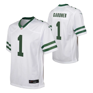 New York Jets Sauce Gardner #1 Nike Alternate Kids' Jersey XLarge White