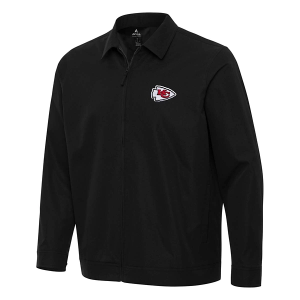 Kansas City Chiefs Antigua Pivot Mid Athletic Jacket Small Black