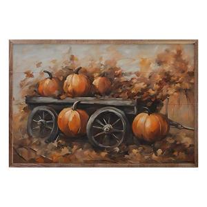 Kendrick Home Pumpkins On Wagon Sign