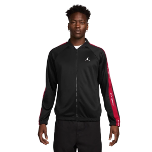 Men's Jordan Essentials Tracksuit Jacket XLarge Black/Gym Red/White