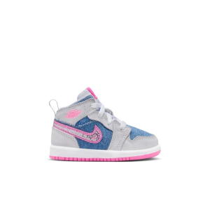 Jordan 1 Mid SE Sneakers Toddler 8T Regular Cobalt Bliss/Pink Glow/White