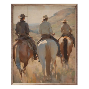 Kendrick Home Three Horse Riders Neutral Sign