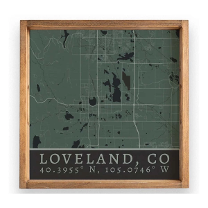 Rustic Marlin City Map Wooden Serving Tray