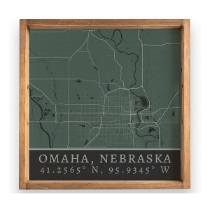 Rustic Marlin City Map Wooden Serving Tray