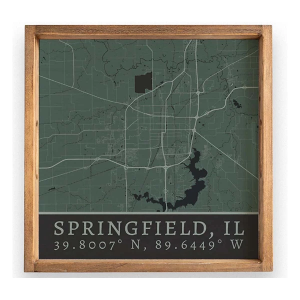 Rustic Marlin City Map Wooden Serving Tray