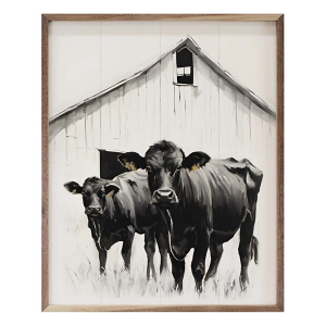 Kendrick Home Cows With White Barn Sign