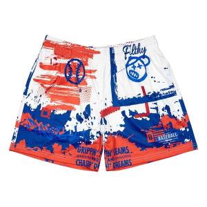 Boys' Baseball Lifestyle Graffiti Lounge Shorts Youth XLarge Red/White/Blue