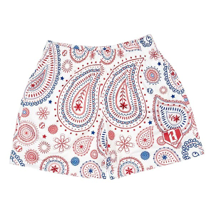 Boys' Baseball Lifestyle Paisley Lounge Shorts Youth Small White/Red/Blue