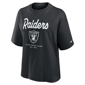 Women's Las Vegas Raiders Nike Essential Boxy T-Shirt XLarge Black