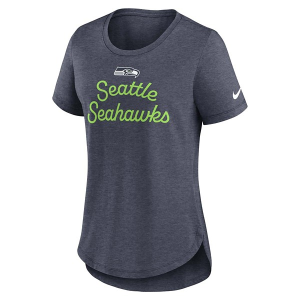 Women's Seattle Seahawks Nike Tri Fashion T-Shirt Small Navy