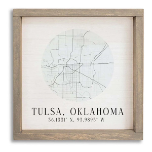 Rustic Marlin 12x12 City Map Grid Wall Art