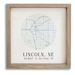 Rustic Marlin 12x12 City Map Grid Wall Art