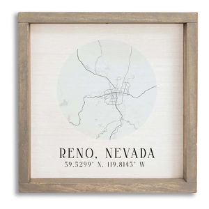 Rustic Marlin 12x12 City Map Grid Wall Art