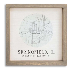 Rustic Marlin 12x12 City Map Grid Wall Art